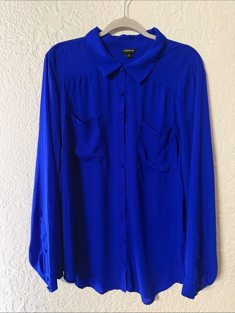 torrid Cobalt Blue Button-Down Shirt